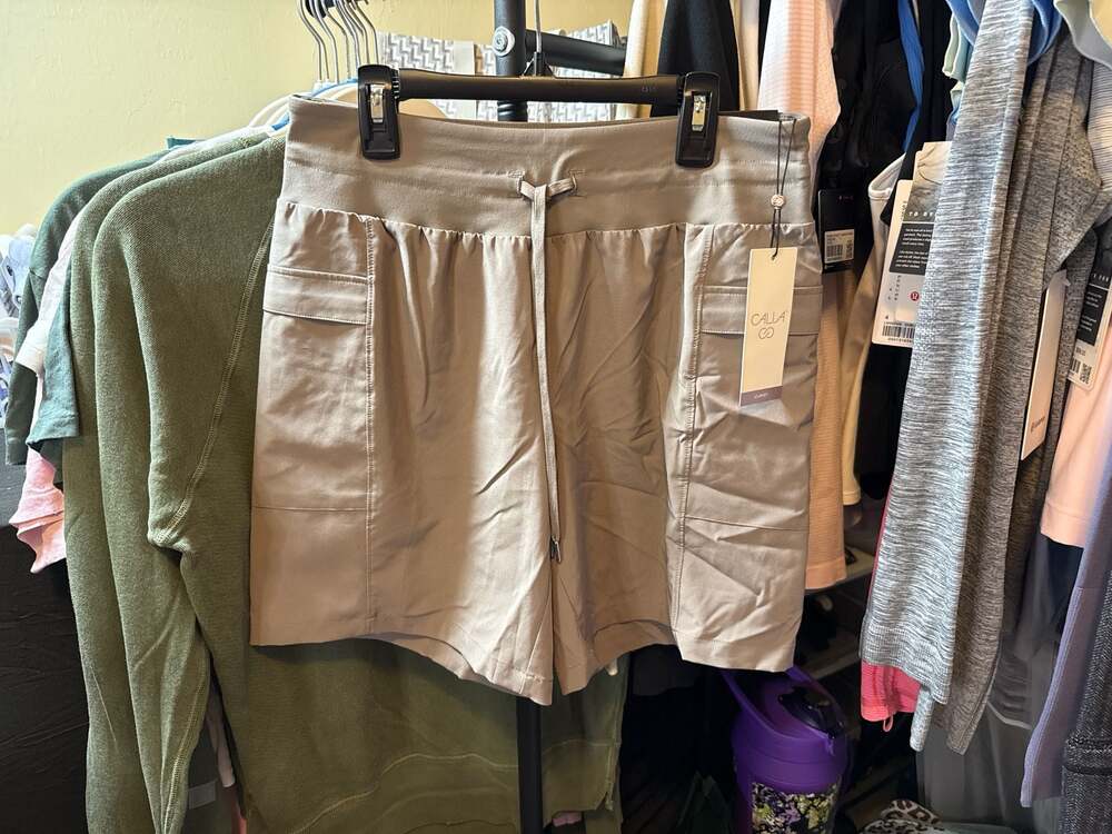 CALIA Journey Collection Womens Truelight 7" Bermuda Mid-Rise Shorts Dark Grey